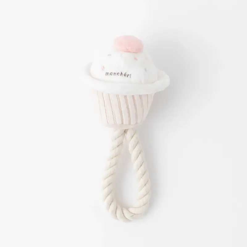 デンタルロープ鳴き笛入りマカロンカップケーキ