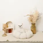 ギンガムチェックドーナツクッションベッド