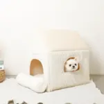 ナチュラル小窓付きコーデュロイペットハウス