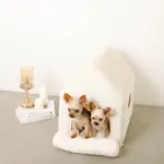 ナチュラル小窓付きコーデュロイペットハウス