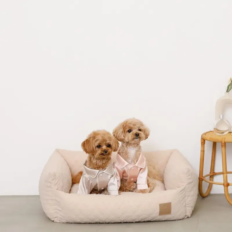 ドットヤーンキルティングクッションベッド