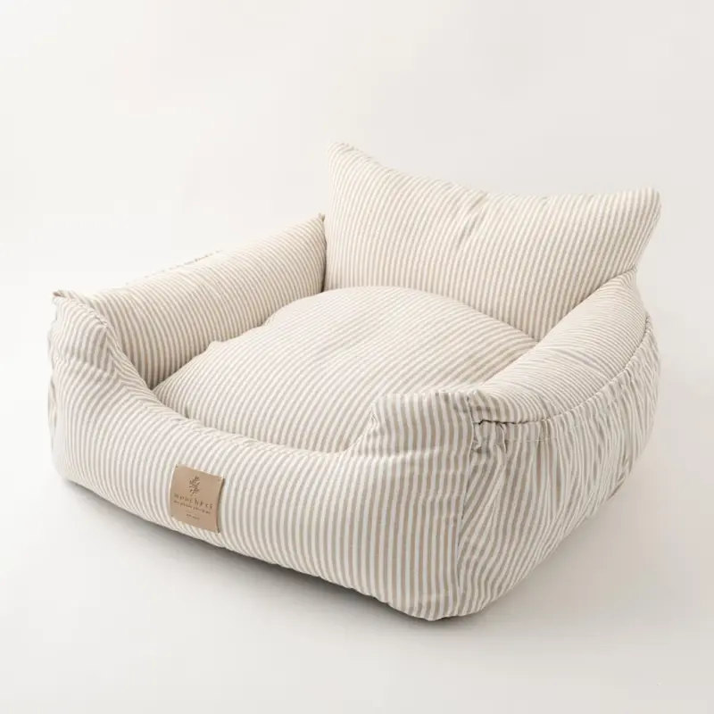 ストライプふんわりドライブペットベッド