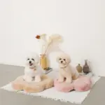 ファーフラワーペットベッドマット