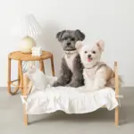 フリル組み立てウッドベッド