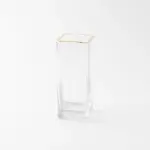 ガラスフラワーベース ゴールド淵