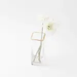 ガラスフラワーベース ゴールド淵