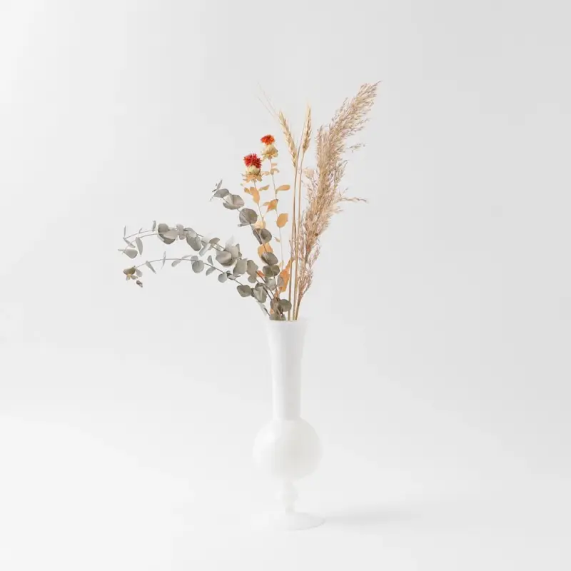 クラシックフラワーベース　ホワイト