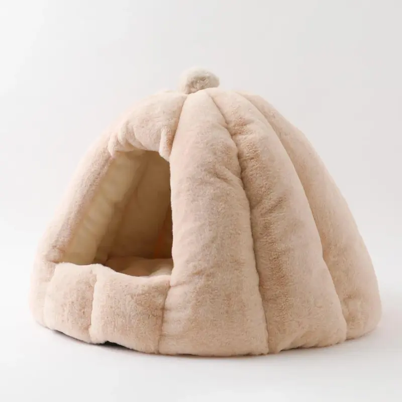 ドーム型セミクローズドペットハウス クッション付