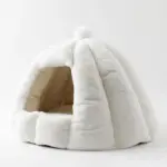 ドーム型セミクローズドペットハウス クッション付