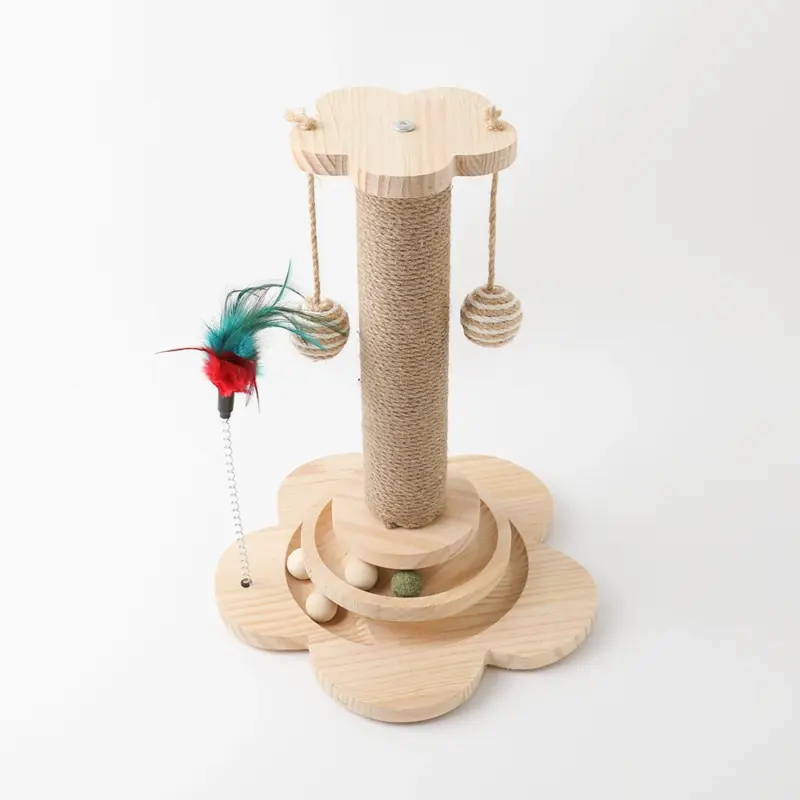 くるくるボールフラワーポールタワー爪とぎ