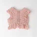 コットンレースフリルハーネス+リードSET【名入れ刺繍対応】