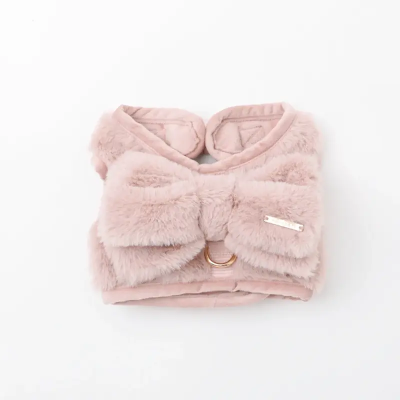 ビッグリボンファーハーネス+リードSET【名入れ刺繍対応】