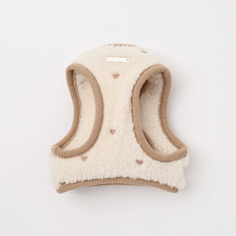 product_image_1763952112 ボアハート刺繍ハーネス+リードSET【名入れ刺繍対応】