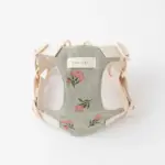 冷感フラワー刺繍ハーネス+リードSET【名入れ刺繍対応】