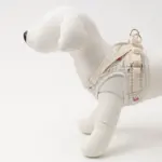 リンゴ柄刺繍ハーネス+リードSET【名入れ刺繍対応】