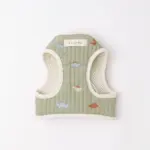 恐竜柄刺繍ハーネス+リードSET【名入れ刺繍対応】