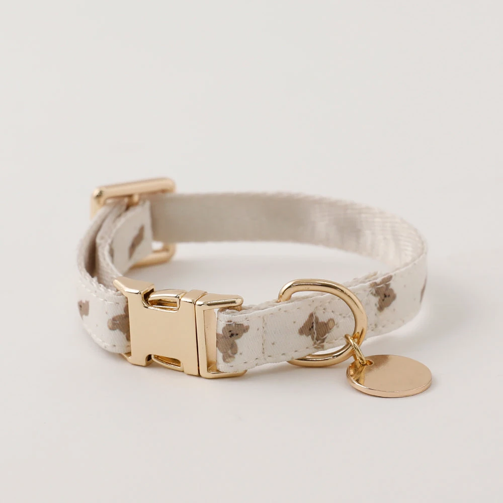 product_image_1763958844 くまさんプリントバックルカラー+リードSET【名入れ彫刻対応】