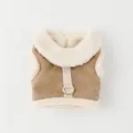 ムートン風ハーネス+リードSET【名入れ刺繍対応】