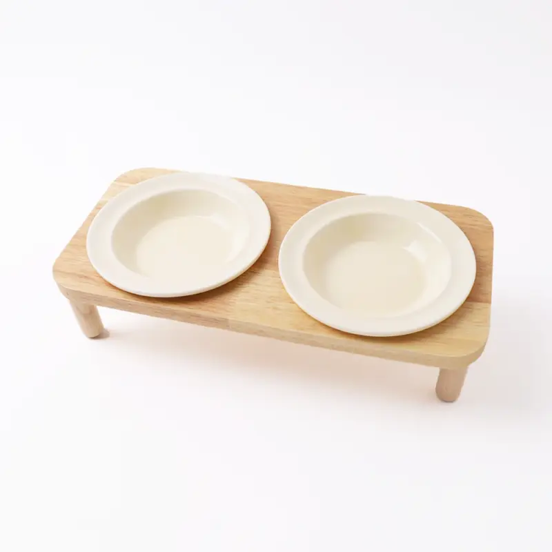 ナチュラルウッドダブルフードボウル