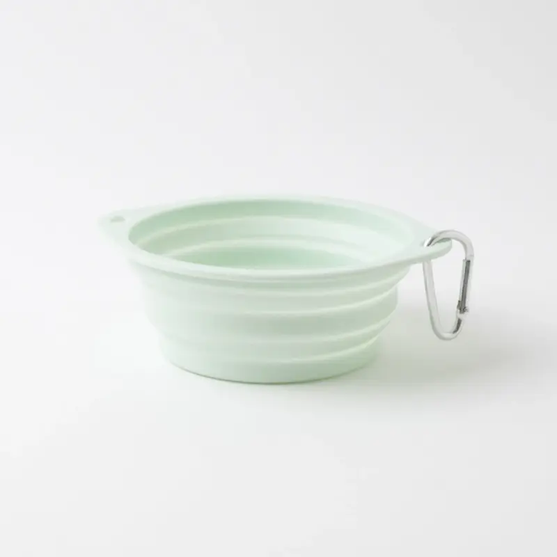 折りたたみカラーシリコンフードボウル フック付