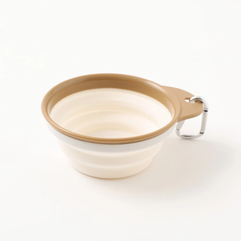 犬 画像の旅に便利な折りたたみフードボウル